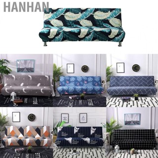 Hanhan Armrestless Sofa Stretch Cover Folding Sofa Bed Protector Cover Printed Soft Sofa Slipcovers for Home