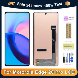 Edge 20 Pro หน้าจอสัมผัสดิจิทัล LCD 6.7 นิ้ว แบบเปลี่ยน สําหรับ Motorola Moto Edge 20 Pro XT2153-1