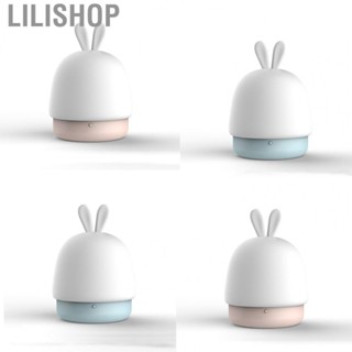 Lilishop Rabbit Night Lamp Cartoon  Multi Function Eye Protection Silicone Bedside Touch Light for Bedroom