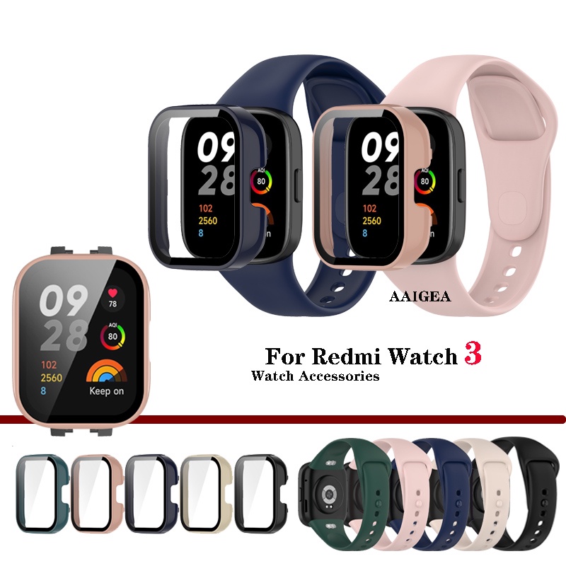 เคสป้องกันเต็มรูปแบบ สําหรับ Xiaomi Redmi Watch 3 Active ป้องกันหน้าจอ เคส + ฟิล์มกระจกนิรภัย 3 lite อุปกรณ์เสริม