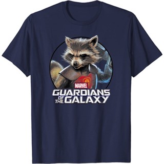 📦พร้อมส่ง คอกลม ผ้าฝ้าย 100% พิมพ์ลายกราฟฟิค Marvel Super Hero Guardians of the Galaxy สําหรับผู้ชาย T-shirt