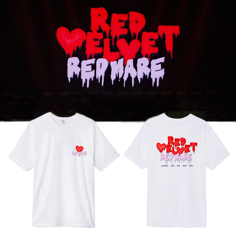 มีหลายสี คอลูกเรือเสื้อยืดคอกลม♚☃✺Kpop Red Velvet Concert in Canada T-Shirt Redmare Irene Yeri Seulg