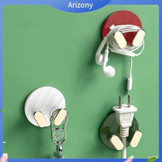 Arizony|  ตะขอแขวนผนัง ABS กันความชื้น ไม่ต้องเจาะรู สําหรับห้องนั่งเล่น 4 ชิ้น