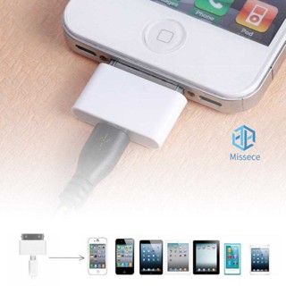 อะแดปเตอร์ชาร์จ Micro USB ตัวเมีย เป็นตัวผู้ สําหรับ Apple Iphone 30 Pin iPhone4 4S 3G 3GS [Missece.th]