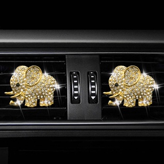 Diamond Elephant Car Ventilator Perfume Clip Crystal Creative Car Aromatherapy Clip Car Interior Ornaments Ornaments BoUT