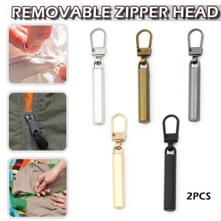 New 2pcs Universal Metal Zipper Pull Fixer Slider Puller Zip Head Replacement