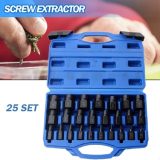 New 25pcs Screw &amp; Bolt Extractor Set Screw Extractor Remover Broken Bolt Remover