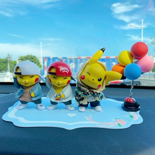 ตุ๊กตาการ์ตูนปิกาจู สําหรับตกแต่งภายในรถยนต์ RAK8