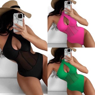 2023 European and American New Sexy Bar One-Piece Spun Yarn Swimwear Swimsuit Bikini Bikini oJpd