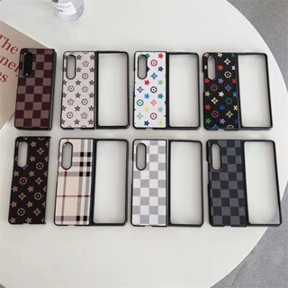 เคสโทรศัพท์หนัง PU ฝาพับ กันกระแทก ลายเรขาคณิต หรูหรา หลากสี สําหรับ Samsung Galaxy Z Fold 4 Z Fold 3 Z Fold 4 Z Fold 3 Z