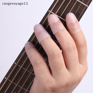 [Rangevoyage] ซิลิโคนป้องกันนิ้วมือ สําหรับเล่นกีตาร์ 4 ชิ้น