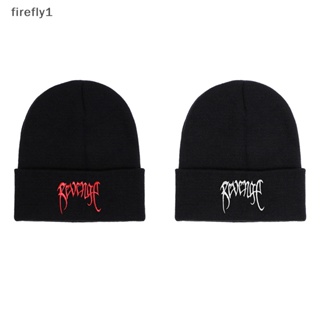 [Firefly] Xxx Revenge Beanie หมวกบีนนี่ ผ้าถัก ให้ความอบอุ่น สีดํา แฟชั่นฤดูหนาว สําหรับผู้ชาย