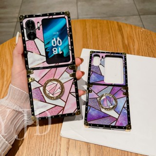 Yjd เคสโทรศัพท์มือถือ กันกระแทก ประดับเพชร แบบประกบ สําหรับ OPPO Find N2