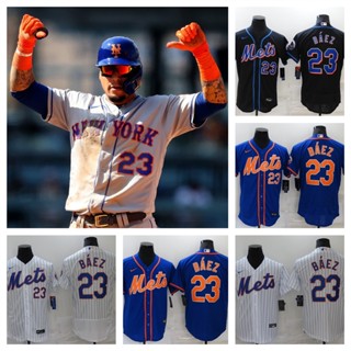 MLB New York Mets Javier Báez เสื้อยืดเบสบอลบุรุษ