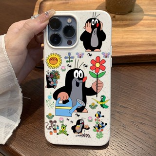 Happy Mole เคสโทรศัพท์มือถือ กันกระแทก ย่อยสลายได้ เหมาะกับผู้ชาย และผู้หญิง สําหรับ iPhone 14promax QYJS 13 12 11 12promax 14plus xsmax 7 8 11 12