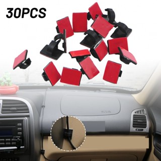 ⚡READYSTOCK⚡Car Cable Clamp Wire Holder 12 * 9 * 6mm 30pcs Car Data Organizer Wire