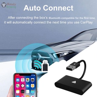 Carplay อะแดปเตอร์เครื่องเล่น Dongle ไร้สาย สีดํา สําหรับรถยนต์