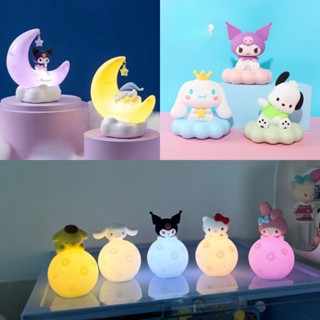 SANRIO ใหม่ โคมไฟกลางคืน LED รูปดวงจันทร์ 3 ระดับ ชาร์จไฟได้ เป็นที่นิยม สําหรับตกแต่งห้องเด็ก