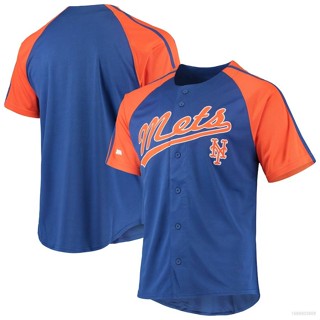 เสื้อคาร์ดิแกนเบสบอล ทรงหลวม พลัสไซซ์ 2023 MLB New York Mets