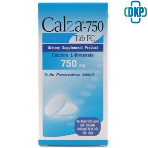 lot ใหม่ หมดอายุ 11/2026 CalZa   แคลซ่า  แคลเซียม แอล- ทรีโอเนต 750 mg.ชนิดเม็ด   60 เม็ด [DKP]