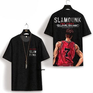 เสื้อยืดแขนสั้นลําลอง แบบบาง พิมพ์ลายดอกซากุระ SD Slam Dunk สําหรับผู้ชาย