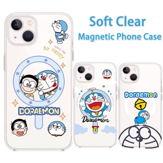 เคสโทรศัพท์มือถือใส แบบนิ่ม ลายการ์ตูนโดราเอมอน กันกระแทก สําหรับ IPhone 14 Pro Max 14 Plus 13 Pro Max 12 Pro Max 11 Pro Max