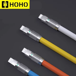 HOHO ชุดสายชาร์จเร็ว USB สายชาร์จซิลิโคนโลหะ 120W data PD USB charging cable สายชาร์จ ipad ใช้ได้นานทนทาน