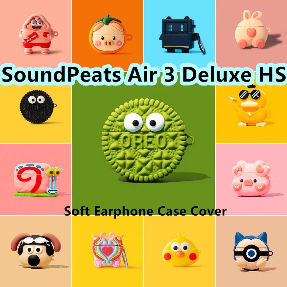 สต็อกพร้อม!  สําหรับ SoundPeats Air 3 Deluxe HS กรณีอินเทรนด์การ์ตูน Series สําหรับ SoundPeats Air 3 Deluxe HS ปลอกหูฟังแบบนุ่มฝาครอบ