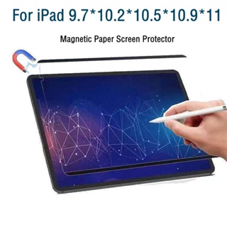 ฟิล์มกันรอยหน้าจอ แบบแม่เหล็ก สําหรับ iPad 10 Air 5 2022 iPad 2018 9.7 Air 2 3 10.5 2020 Pro 11 10.2 7th Gen Mini 6 5