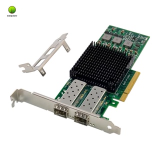 การ์ดเครือข่ายอีเธอร์เน็ต PCIE X8 BCM57810 พอร์ตออปติคอลคู่ สีเขียว 1 ชุด