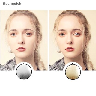 Flashquick 2in1 30 ซม. ทอง / เงิน / ขาว แบบพกพา พับ ถ่ายภาพ สะท้อนแสง พร้อมกระเป๋า Nice