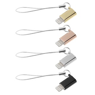 R* อะแดปเตอร์เชื่อมต่อ USB ตัวเมีย เป็น 8 Pin ตัวผู้ พร้อมโซ่ สําหรับชาร์จเร็ว X XS 5 6 7 8