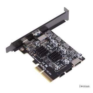 Iwo การ์ดไรเซอร์แปลง PCI-Express 4X เป็น USB 3 2 Type C PCI ด้านหน้า Type E 19P 20P สําหรับเครื่องตัดหญ้าความเร็วเต็มรูปแบบ