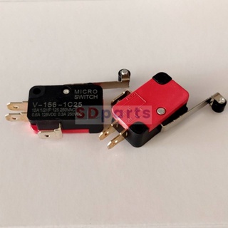 ลิมิตสวิทช์ สวิทช์ ไมโครสวิทช์ Micro Switch Limit Switch 3 ขา 15A 250V #V-156-1C25 MS ดำ-แดง (1 ตัว)