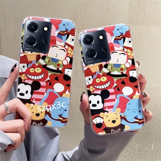 เคสโทรศัพท์มือถือ TPU นิ่ม ปิดด้านหลัง ลายการ์ตูนช้างน่ารัก สีแดง สําหรับ Infinix Note 30 30i Pro VIP 4G FREE FIRE Hot 30i 30 Play Zero 5G 2023