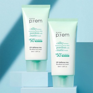 Makeprem UV Defense Me No Sebum ครีมกันแดด 40 มล. + 40 มล. เกาหลี k ความงาม ดูแลผิว ครีมกันแดด