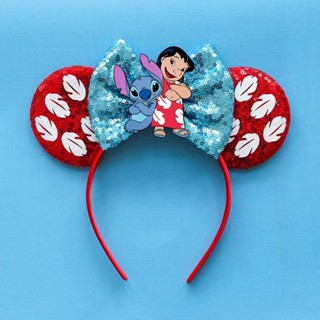 ที่คาดผม ลาย Stitch Mickey Star Treasure สไตล์โลลิต้า สําหรับเด็ก