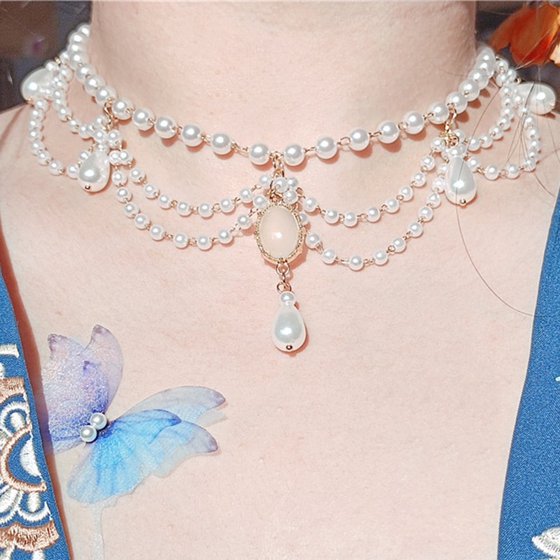 สร้อยคอโซ่ ประดับมุก คุณภาพสูง สไตล์บาร็อค แฟชั่นสําหรับผู้หญิง