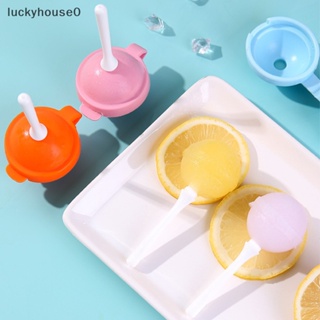 Luckyhouse0^^ แม่พิมพ์ซิลิโคน แบบพกพา สําหรับทําไอศกรีม ไอศกรีม Diy