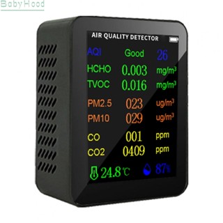 【Big Discounts】Air Quality Monitor M2.5/HCHO/TVOC/CO Temperature Tester Testing White#BBHOOD