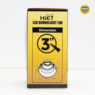 Hiet โคมดาวน์ไลท์ 3" ขนาด 5w ทรงกลม ทรงเหลี่ยม ดาวน์ไลท์ downlight โคมไฟ ปรับได้