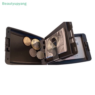 [Beautyupyang] กระเป๋าสตางค์ อลูมิเนียม ป๊อปอัพ ใส่บัตร RFID ปลดเร็ว สําหรับผู้ชาย