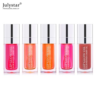 JULYSTAR Lip Oil Plumping Crystal Jelly Moisturizing Lip GLOSS แต่งหน้าเซ็กซี่อวบอ้วน Lip Glow Oil Tinted Lip Plumper 6ml