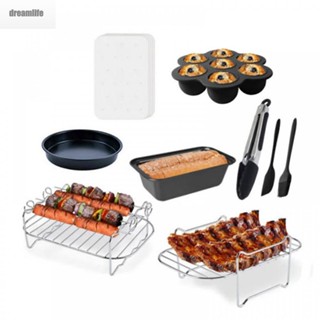 【DREAMLIFE】Air Fryer Kit Air Fryer Accessories For Dual Basket Air Fryers Frying Pans