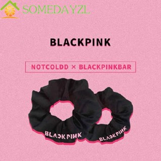 ยางรัดผม แบบยืดหยุ่น พิมพ์ลายตัวอักษร BLACKPINK LISA JENNIE ROSE สไตล์เกาหลี สําหรับผู้หญิง