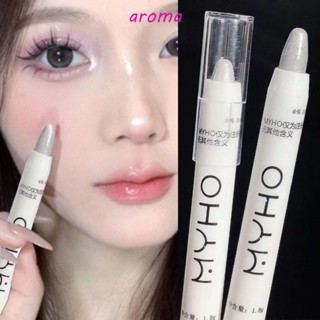 AROMA ดินสอเขียนขอบตา อายไลเนอร์ เนื้อแมตต์ ประกายมุก สีขาว เครื่องสําอางแต่งหน้า สําหรับผู้หญิง