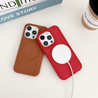 เคสโทรศัพท์มือถือหนัง แบบแม่เหล็ก หรูหรา สําหรับ iPhone 14 Pro Max 13 Pro 12 11