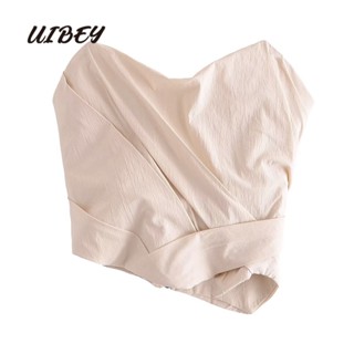 Uibey เสื้อกั๊ก คอวี สีพื้น อเนกประสงค์ พับได้ 2482