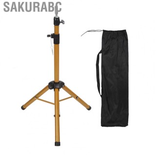 Sakurabc Tripod Mannequin Head Stand Braiding Aluminium Alloy Cutting Wig for Students Barber Shops