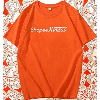 ึ704tshirtshop เสื้อยื้shopeexpress เสื้อพนักงานช็อปปี้เอ็กเพรส คอกลมแขนสั้น เนื้อผ้าคอตต้อน